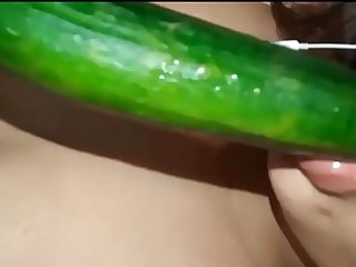 Horny Teen Girl Sucks A Cucumber Amateur Homemade