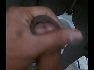 indian young brother masturbating in a toilet